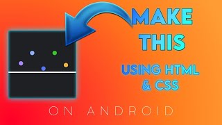 Bouncing Ball Effect HTML & CSS || On android || loading animation ||