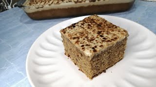 كيكة النسكافيه  الهشة بأسهل طريقة بدون كريمه Nescafe cake without cream