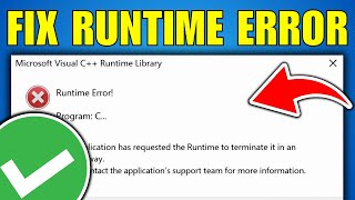 Fix Microsoft Visual C++ Runtime Error - Guide 2026