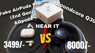 HEAR THEM YOURSELF- AGpods AirPods Pro (2nd Gen) vs Soundcore Life Q30 - Noise Cancelling test