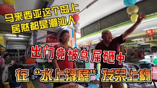 马来西亚这个岛上居然都是潮汕人，在“水上浮屋”发呆上瘾，出门竟被鸟屎砸中