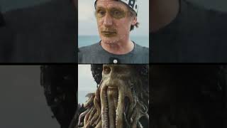 Davy Jones With and Without Special Effects in Pirates Of The Caribbean #shorts