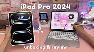 NEW iPad Pro 2024 Unboxing & Review ❤️‍🔥| Apple Pencil Pro, Magic Keyboard, iPad Pro M4