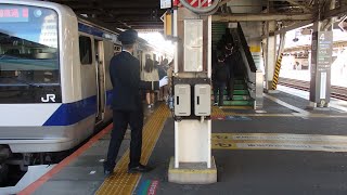 常磐線我孫子駅での車掌動作３