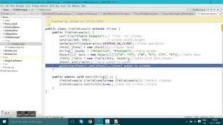 JTable in Swing Java Example