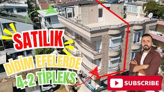 didim efelerde villa büyüklüğünde emsalsiz tripleks satılık 4+2 daire