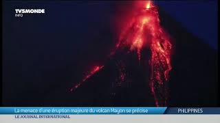 La menace d’une éruption majeure du volcan Mayon se précise