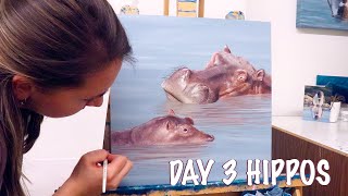 What Paint Brushes To Use | Hippos Day 3 of 31 Animals in 31 Days
