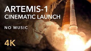 Artemis-1 Launch Cinematic 4K (FULL VOLUME) No Music (NASA's SLS Rocket)