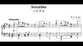 Sonatina, Allegretto (W. A. Mozart) Partition, Score, Partitura.