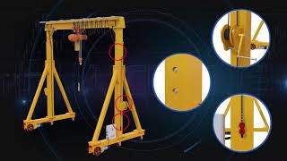 Aicrane portable gantry crane 3D model