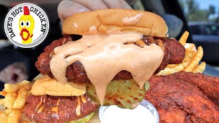 MUKBANG EATING Dave's Hot Chicken Fried Chicken Burgers Hot Chicken Tenders Real