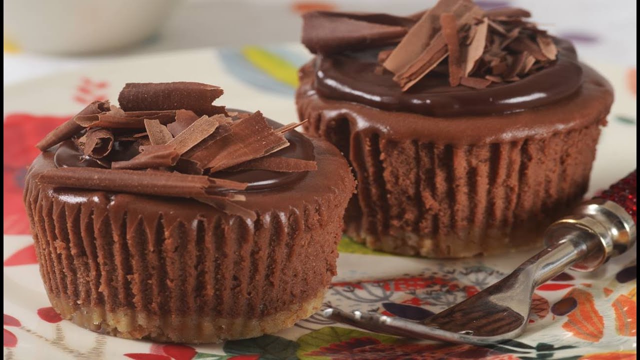 Mini Chocolate Cheesecakes Recipe Demonstration - Joyofbaking.com - YouTube