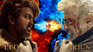 Leo Vs Arjun 🔥 Leo Vs Vidamuyarchi 💥🥵 Who Is Powerful Character 🔥 Thala Vs Thalapathy🔥 #vijay #ajith