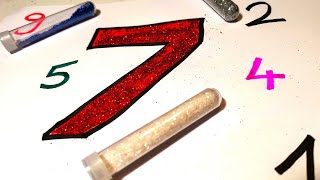 Glitter Numbers Coloring Learn Numbers 0 To 10 for Kids