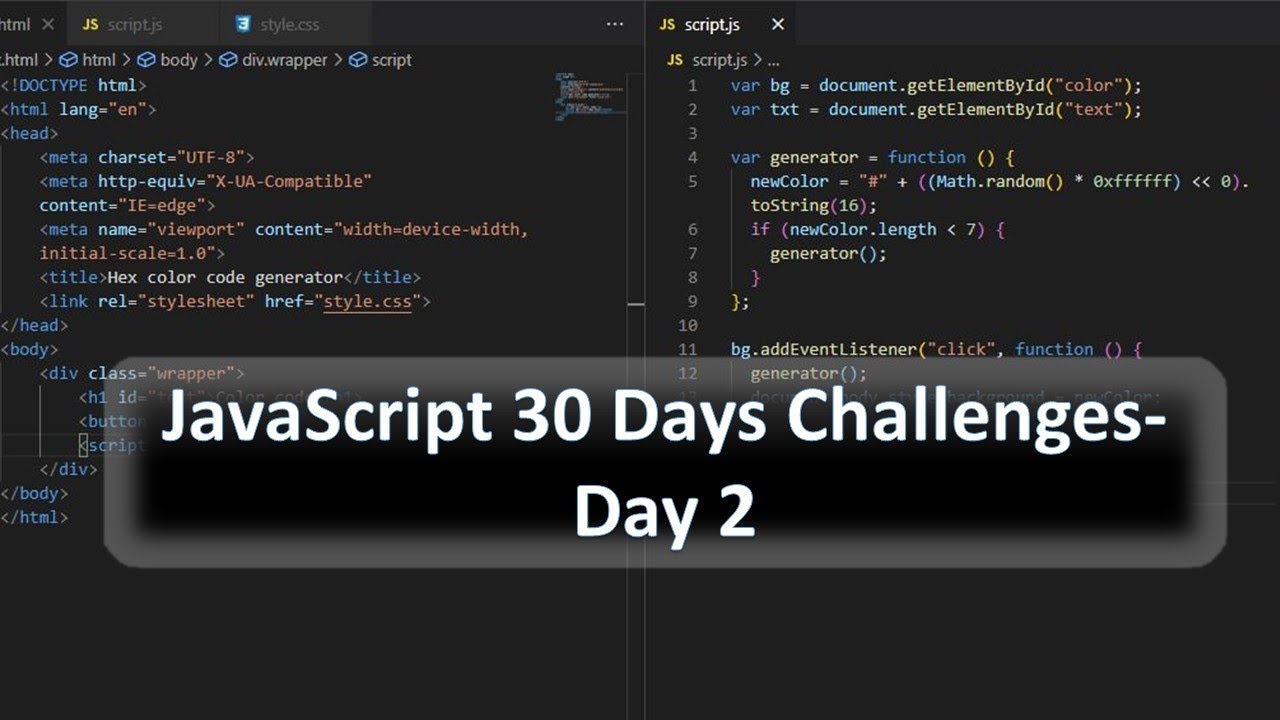 JavaScript 30 Days Challenge Day 2 - YouTube