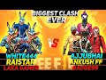 LAKAGAMER,WHITE444,RAISTAR,BENDER VS AJJUBHAI,ALPHA FF,BADGE99,M8N || BIGGEST CLASH WHO WON??