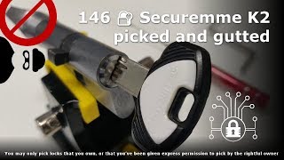 146 🔐 Securemme K2 (with knob design flaw) picked and gutted