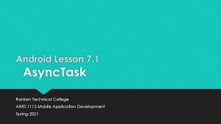 Android Lesson 7.1 - AsyncTask
