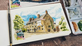 Sketching a Pub in Two Point Perspective | The Holly Bush Inn