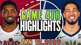 Cleveland Cavaliers Vs Indiana Pacers Game 4th Highlights Jan 12,2025 NBA Season 2024-25