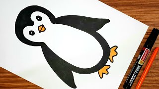 How to draw penguin 🐧 step by step | Penguin drawing easy | Penguin drawing for kids |
