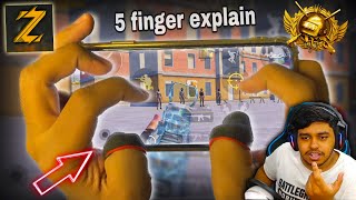 WORLD's RANK 1 5 Finger Claw Settings Sensitivity Controls ZEMU Gaming BEST Moments in PUBG Mobile