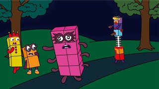 Run..! Zombie Numberblocks 7 Chases NB 8! - Numberblocks Fanmade Coloring Story