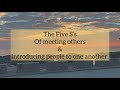 The 5 S’s of meeting others & Introducing people to one another. 2 table Etiquettes | IvanAgbayani