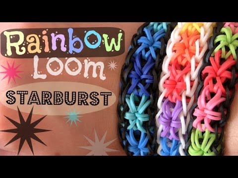 RAINBOW LOOM : Starburst Bracelet - How To | SoCraftastic RAINBOW LOOM : Starburst Bracelet - How To | SoCraftastic