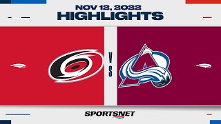 NHL Highlights | Hurricanes vs. Avalanche - November 12, 2022