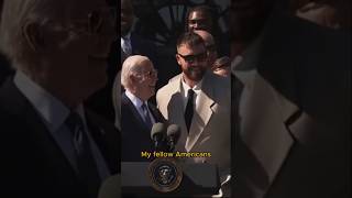President Biden teases Travis Kelce during White House visit