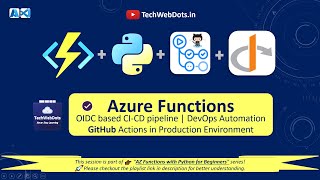Azure Functions | GitHub Actions Workflow | OpenID Connect (OIDC) | Python | DevOps CI-CD Pipeline