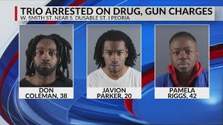 Drug bust leads to 3 arrests in Peoria Tuesday