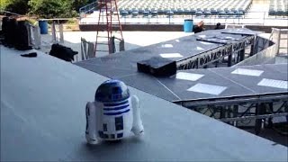 robot remote control r2 droid on stage