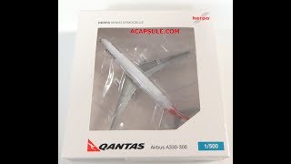 Product Video Herpa Qantas A330-300 1/500 Scale Diecast Model Reg. VH-QPG