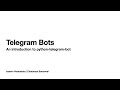 Hackerschool AY 21/22 S 1: Creating Telegram bots with Python