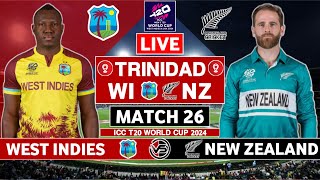 West Indies vs New Zealand Live Match | WI vs NZ Live Match Today | ICC T20 World Cup Live Scores