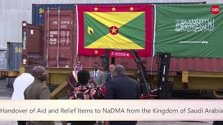 Handover of Relief Items to NaDMA from the Kingdom of Saudi Arabia