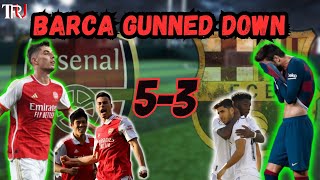 ARSENAL 5-3 BARCELONA :Epic Showdown: Arsenal Stuns Barcelona 5-3 in Thrilling Preseason Clash!