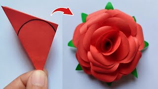 Paper Flower Making | How to make paper flower | simple and easy flower making | realistic flower