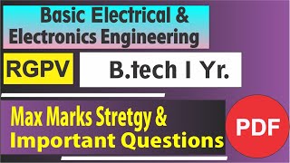 Basic Electrical \u0026 Electronics Engineering || BEEE || Most Important Topic for RGPV Bhopal 1st Year