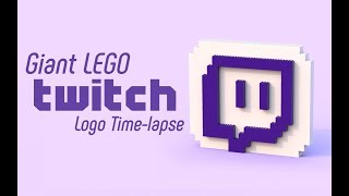 Giant Twitch Logo LEGO Build | Time-lapse