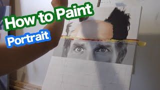 【アクリル絵の具】人物画の描き方。How to paint Portrait