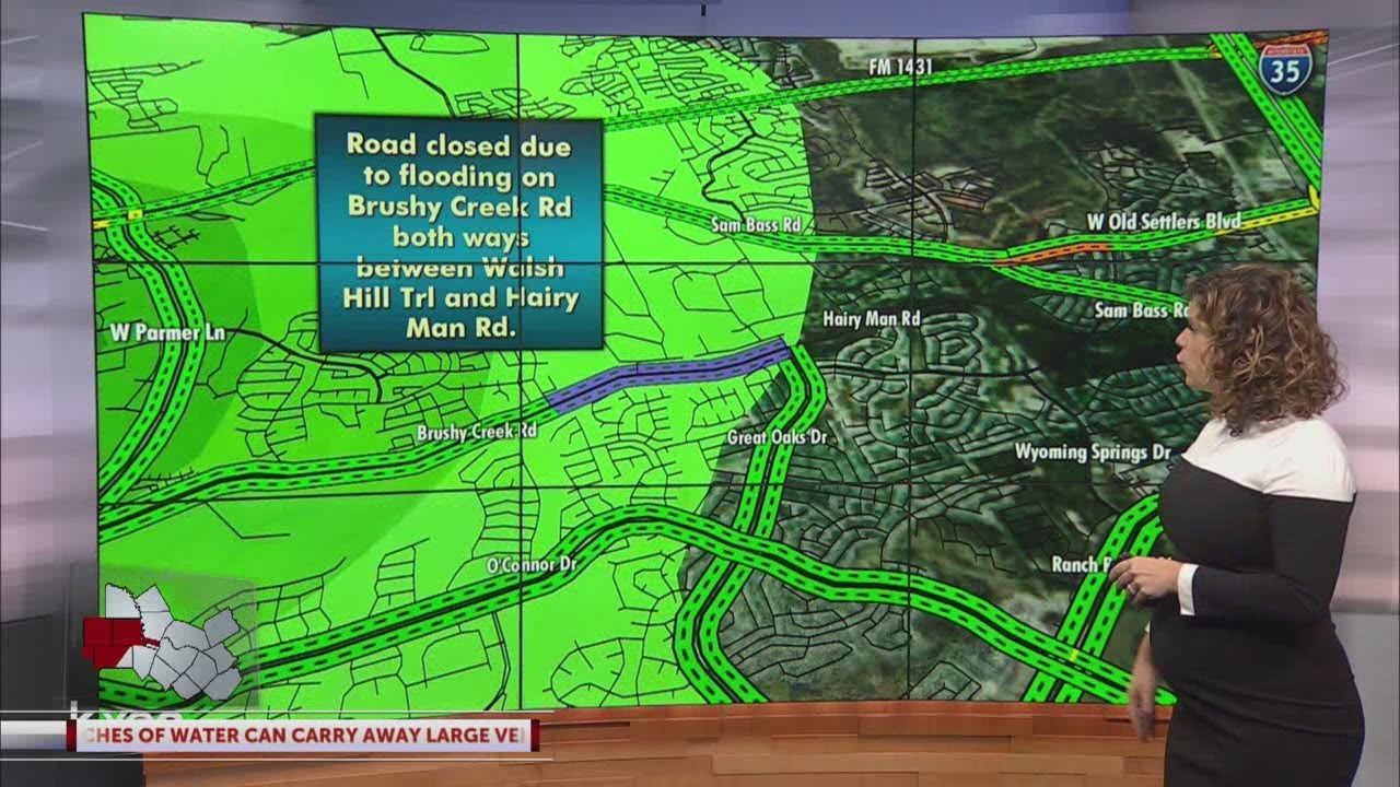Texas Road Closures Flooding