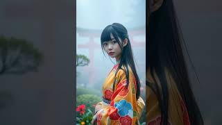 Enchanting Kimono Beauty in a Misty Japanese Garden! ✨🇯🇵 #Kimono #JapaneseStyle #JapanBeauty #ai