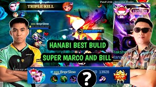 HANABI BEST BULID SUPER MARCO AND BILL❗PERFECT FULL DAMAGE ~MLBB