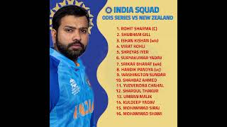 India squad for Odi vs new zealand #shorts #viral #cricket #suryakumaryadav #viratkohli #ishankishan