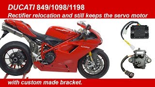 Ducati 848/1098/1198 Rectifier Relocation With Servo Motor In Place - Custom Bracket