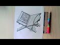 How to draw the All Quran //very easy //Roja Art Gallery